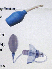 Closeup of abortion kit ad