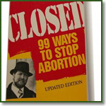 Cover of Joe Scheidler's book 'Closed'