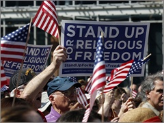 Participants at the March 23 Stand Up for Religious Freedom Rally in Philadelphia