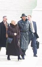 Scheidler family departing Court
