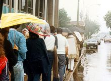 1981 Picket in the Rain