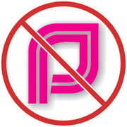 Planned Parenthood logo with a circle around and red line through the middle