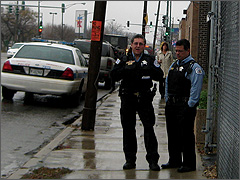 Police outside of Family Planning Associates abortion facility in Chicago