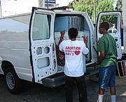 Reese Boys unload rented van
