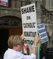 League Protest at Ignatius