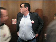 Steve Trombley immediately after the vote [Photo by Matt Yonke]