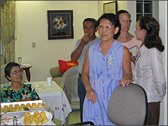 Members of Hawaii Right to Life dine at the home of Dr. Paul and Cora Matsumoto