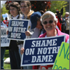 Shame on Notre Dame sign -- Click for larger version