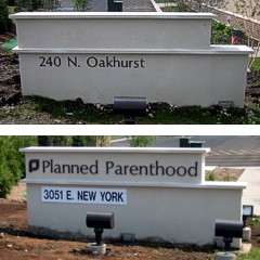 PP sign -- before and after