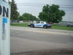 police car outside of batavia high school