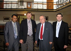 Jason Craddock (from left), Eric Scheidler, Tom Brejcha and Peter Breen at Kane County Court, August 22