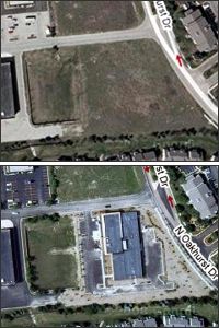Google Maps view of Planned Parenthood Aurora, before and after