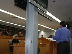 Joe Basar addresses the Aurora City Council