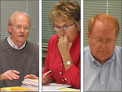 P&D committee (from left) Aldermen Mike Saville, Abby Schuler and Rick Mervine