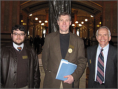 (Left to right) Matt Yonke, Eric Scheidler and Jerry Nickels at the Illinois Capitol