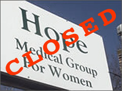 Hope Clinic sign in Shreveport, LA