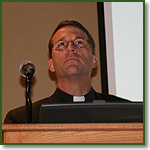 Father Tom Eutenuer speaks at the Contraception Is Not the Answer conference