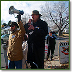 Joe Scheidler at a pro-life protest in Colorado
