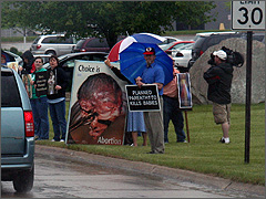 Protest of Planned Parenthood in Cedar Rapids, Iowa