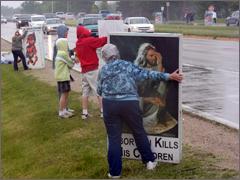 Pro-life protesters