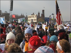 Pro-lifers at the 2011 March for Life [Photo by John Jansen]