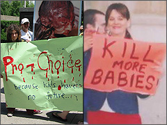 Pro-choice counter-protesters