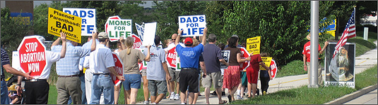 Monthly protest at PP Aurora, August 2010 [Photo by Sam Scheidler]