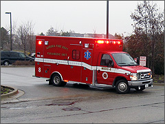 Ambulance leaves Planned Parenthood Aurora
