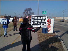 Protest at Planned Parenthood