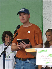 Eric speaking at the Berlin March for Life Rally