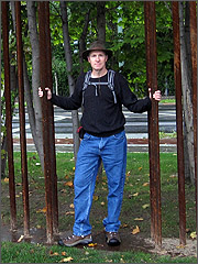 Eric at the Berlin Wall memorial