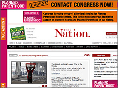 The Nation's website shilling for Planned Parenthood