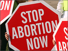 Stop Abortion Now sign