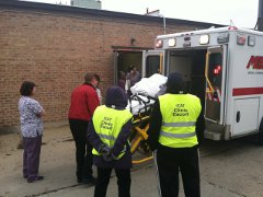 Ambulance at Albany abortion clinic