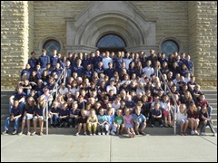 Students at St. John's Catholic School in Beloit, Kansas
