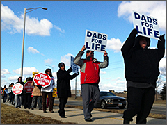 February monthly protest at Planned Parenthood in Aurora, IL