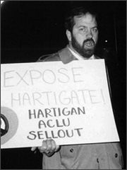 Eric Bower at a protest