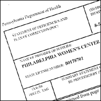 philadelphia womens center inspection