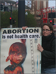 protest of Planned Parenthood at Navy Pier