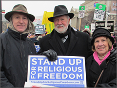 Eric, Ann and Joe Scheidler at the March for Life in Washington DC