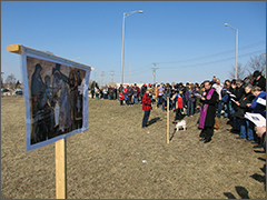 Way of the Cross at Planned Parenthood in Aurora, Illinois