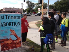 High school students see the truth about abortion on Pro-Life Action League's Face the Truth Day Sept. 24