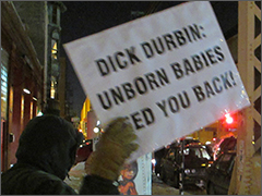 Protest of Planned Parenthood and Dick Durbin