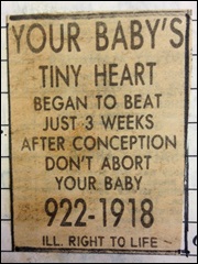 This pro-life ad appeared in the midst of several ads for abortion clinics in the Chicago Sun-Times in 1976