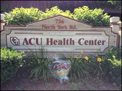 Flowers honoring the memory of all the children killed at the now-closed ACU abortion facility in Hinsdale, Illinois